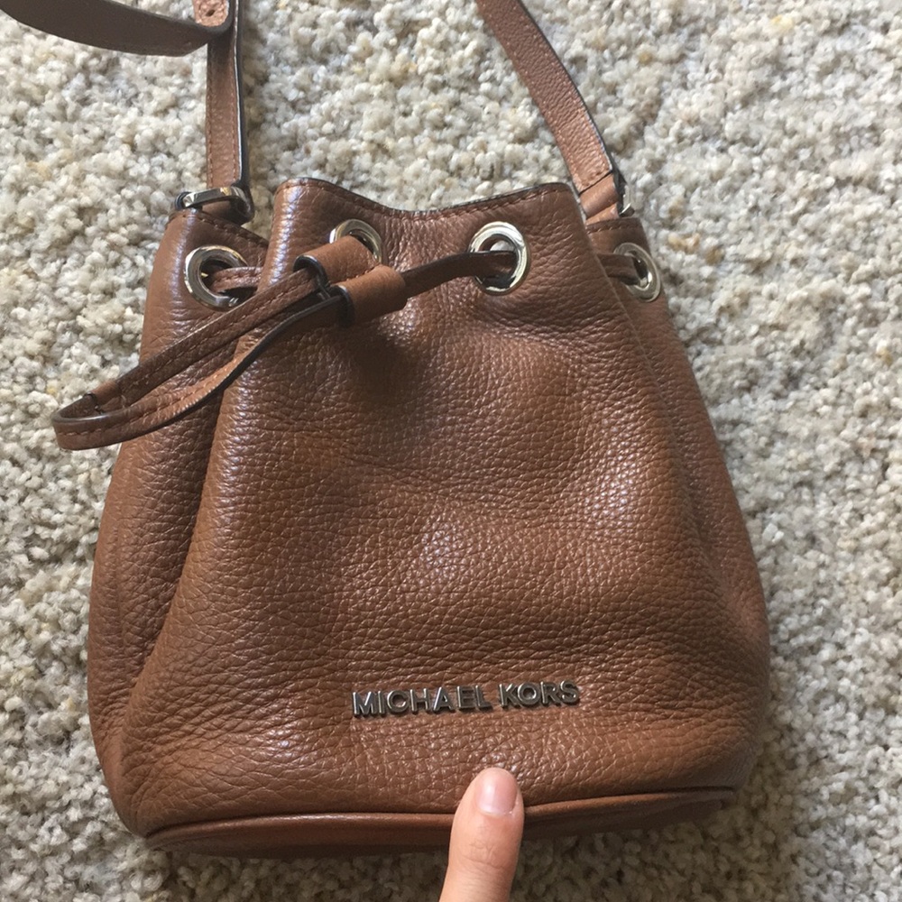 Small Brown Michael Kors Bucket Bag